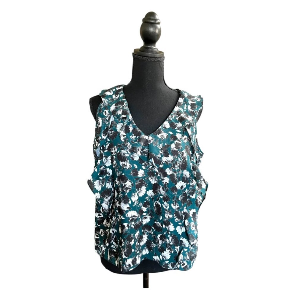 Parker Everglade Phlox Green Floral Blouse (NWT) - Picture 4 of 9